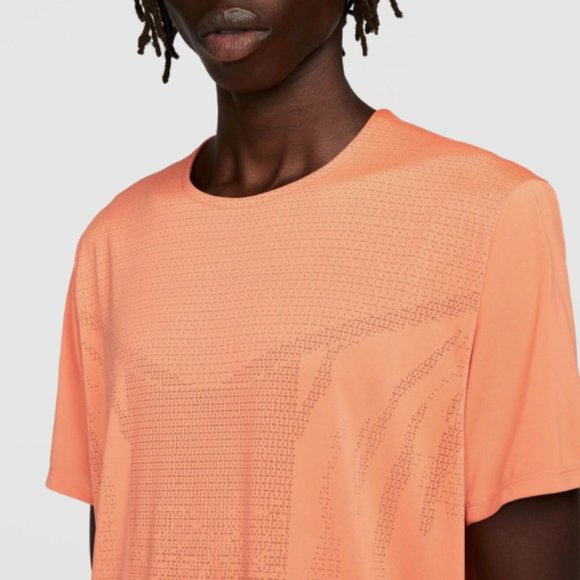 Nike Trail Dri-FIT Rise 365 Men's Short-Sleeve Running Gym Top Orange XL - Picture 5 of 8